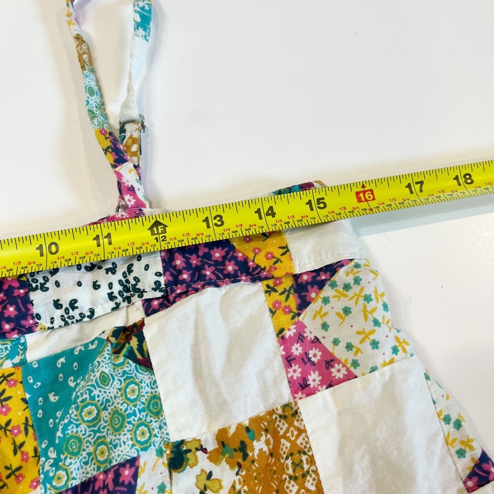 Anthropologie Pilcro Patchwork Boxy Top Multi Floral Button Front Cami Size XS - Picture 5 of 7
